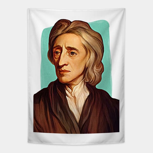 English Philosopher John Locke illustration Tapestry by Litstoy 