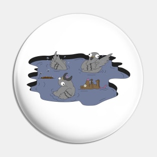 Pothole Pigeons Pin