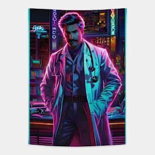 Neon doctor Tapestry