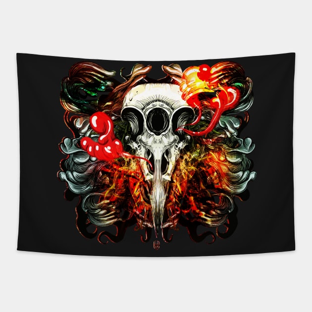 3 Eye COLOR Tapestry by fakeface