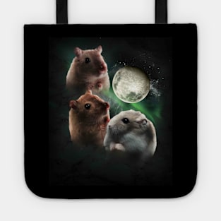 3 Hamster Moon, Wolf Hamsters, Wolves Howling Tote