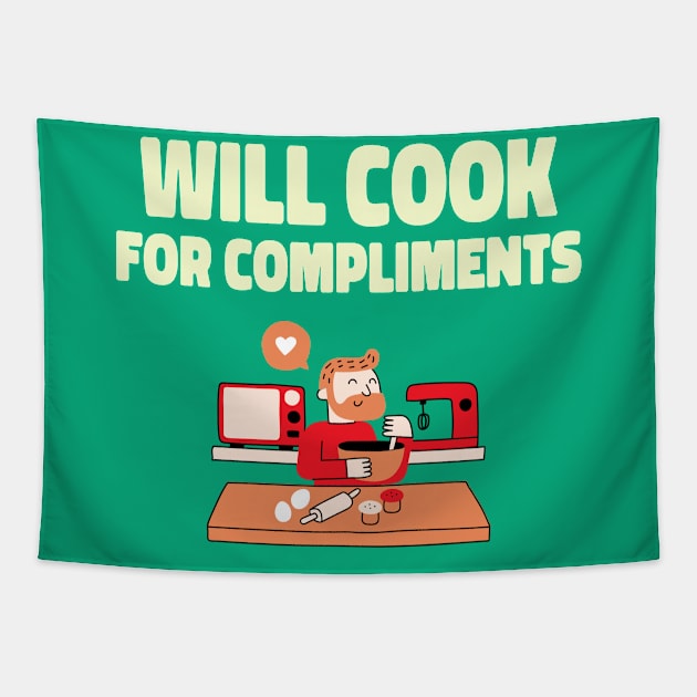 Will cook for compliments home cooking Tapestry by NeutralWear