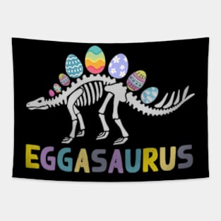 Eggasaurus Stegosaurus Easter Egg Dinosaur Funny Easter Tapestry