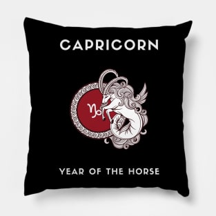 CAPRICORN / Year of the HORSE Pillow