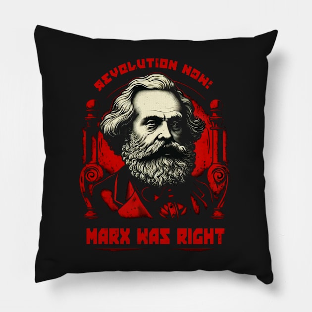 Karl Marx Pillow by RichieDuprey