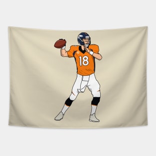 the legendary number 18 of denver Tapestry