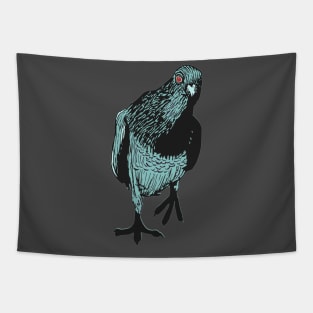 Curious Red-eyed Pigeon Tapestry