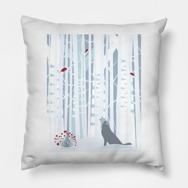 Winter Nature Pillow by ivetas