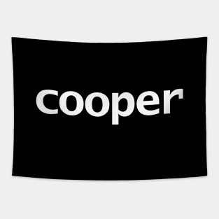 Cooper Minimal Typography White Text Tapestry