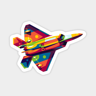 F-22 Raptor Backside in Pop Art Magnet