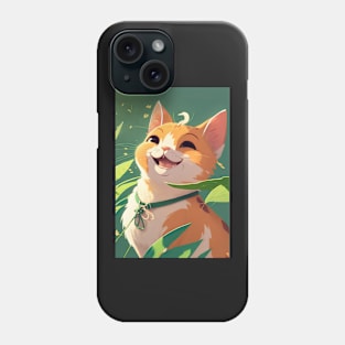 Super cute happy cat Anime style Phone Case