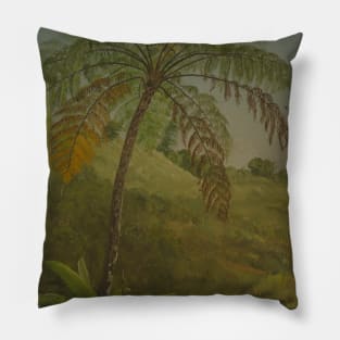 Palm Tree, Jamaica by Frederic Edwin Church Pillow