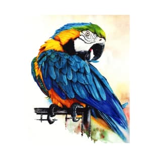 Jinx - Blue Gold Macaw painting T-Shirt