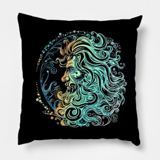 Aquarius Zodiac Sign Men Neptune Pillow