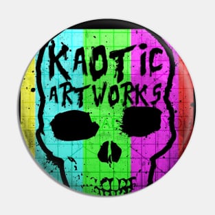 kaw test pattern skull Pin