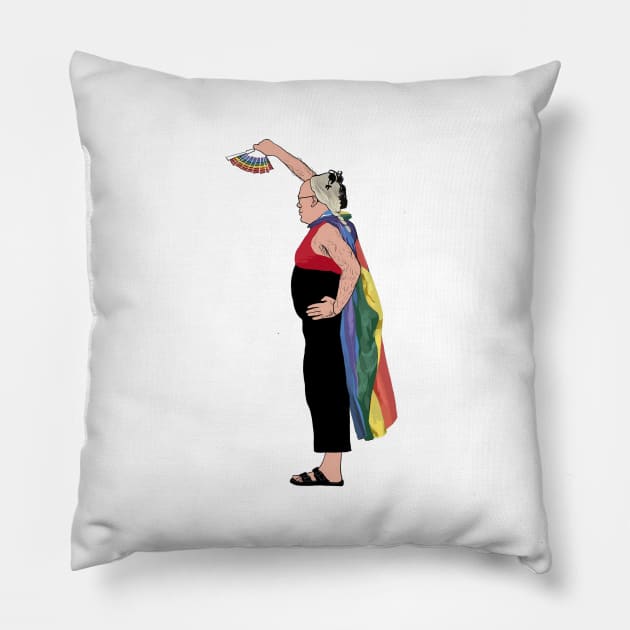 Pride lgbt flag dance Pillow by argiropulo