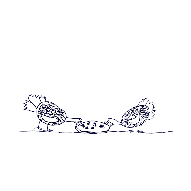 Turkeys with Pie by jenesaiscluck