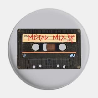 Vintage Metal Mix Tape Pin