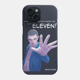 Eleven - white text Phone Case