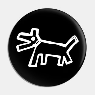 Dog Doodle White Pin