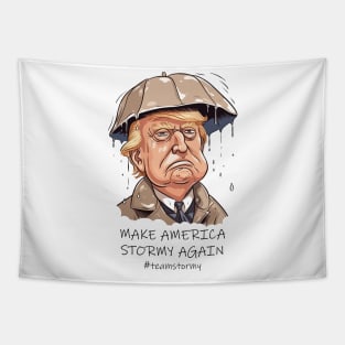 Make America Stormy Again B&W Tapestry