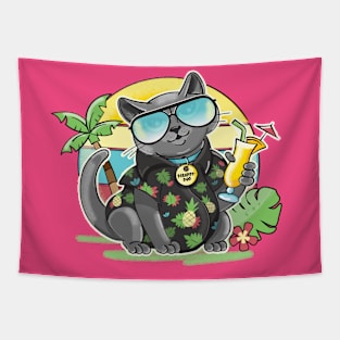 Cute Summer Cat Tapestry