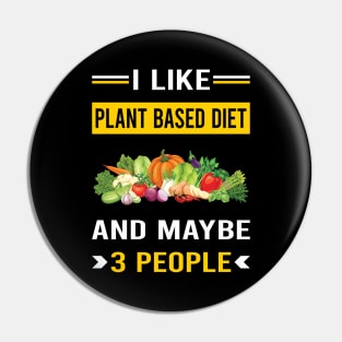 3 People Plant Based Diet Vegan Vegetarian Veganism Pin