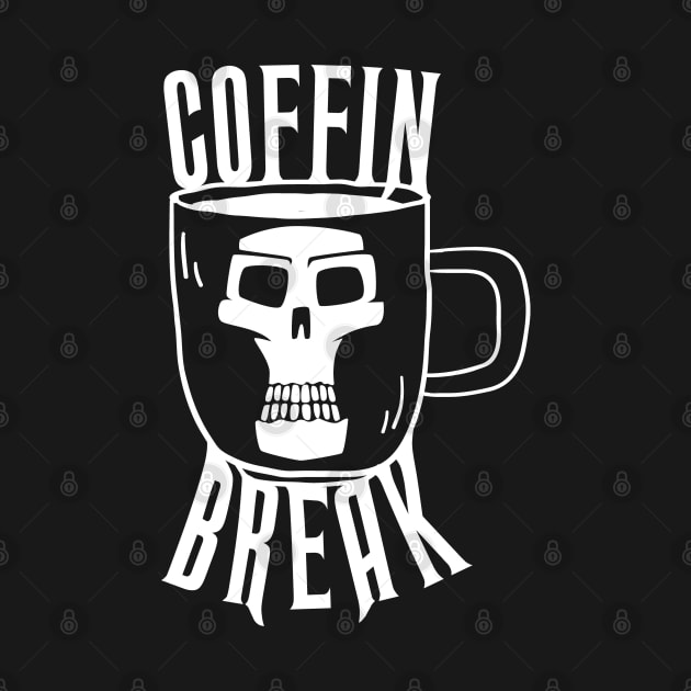 Halloween Shirt Coffin Break Funny T-Shirt by YDesigns