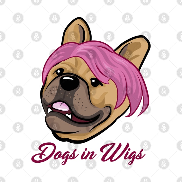 Dogs in Wigs - Funny French Bulldog by andantino