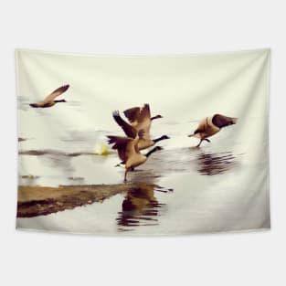 The Take Off - Wild Geese Tapestry