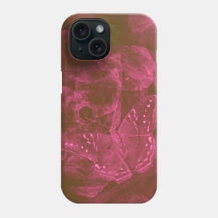 Butterfly and leaves in a red storm Phone Case