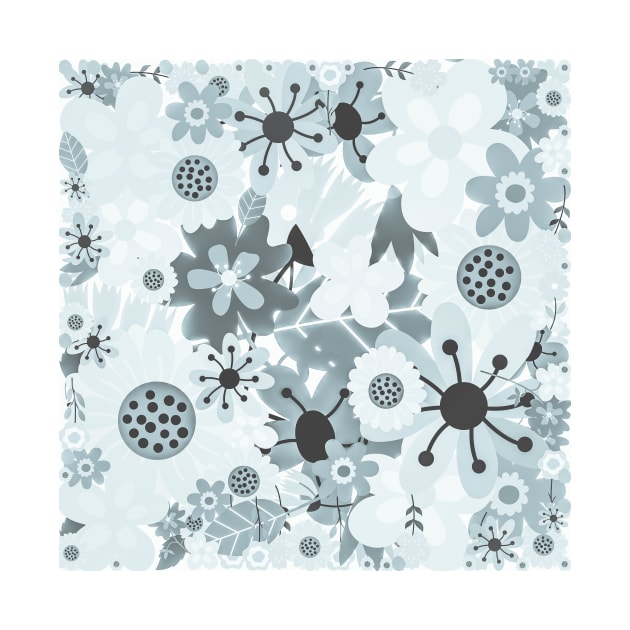 Blue Spring Flower Pattern by Rosemogo