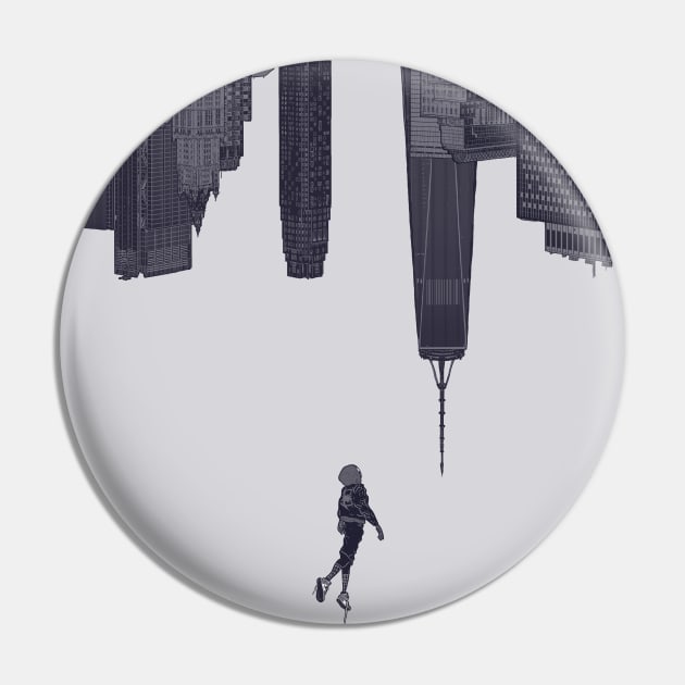 Spiderverse Grey Pin by justblackdesign