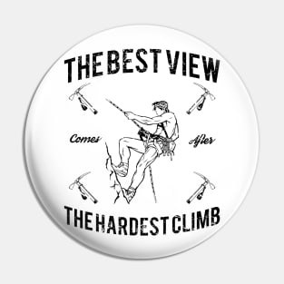 The Best View Rock Climbing Pin