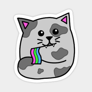 polysexual pride flag cat Magnet