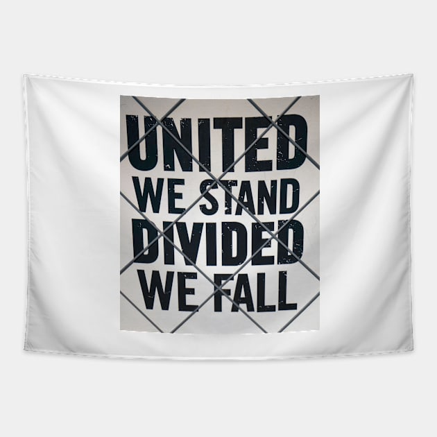 United we stand divided we fall newspaper headline Tapestry by Itsgrimupnorth