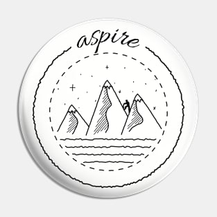 Adventurous hiking and mountain climbing aspire Pin