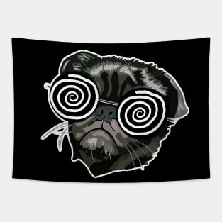 Hypnotizing Pug Tapestry