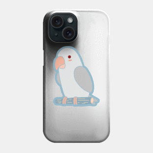 Cute Parrot - Gray Blue Phone Case