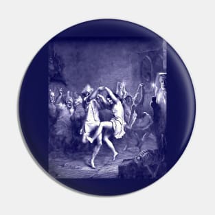 TamOShanter And The Witches Artistic Vector Blue Pin