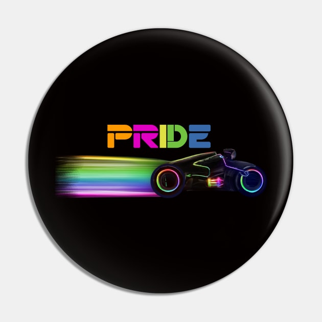 Tron Pride Cycle Pin by DistractedGeek