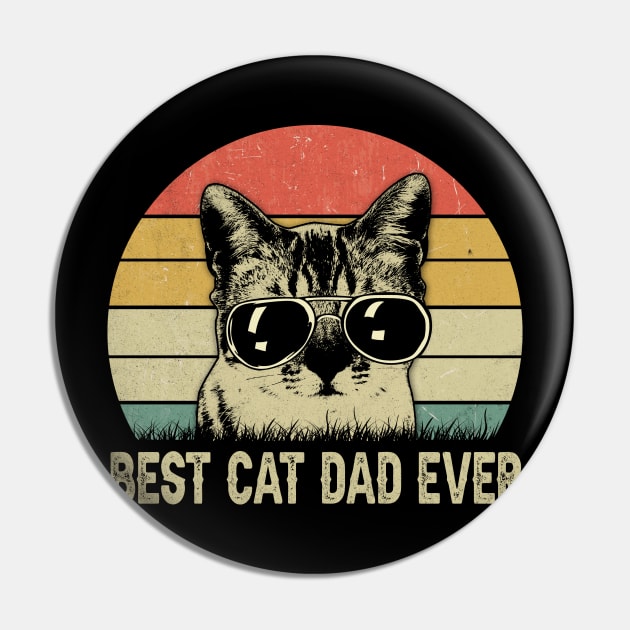 Vintage Best cat dad ever shirt father's day gift Pin by blacks store