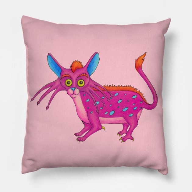 Spiny Feline Pillow by AlisonDennis