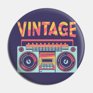 Vintage Retro Boom box Pin