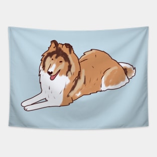 Collie dog illustration Tapestry