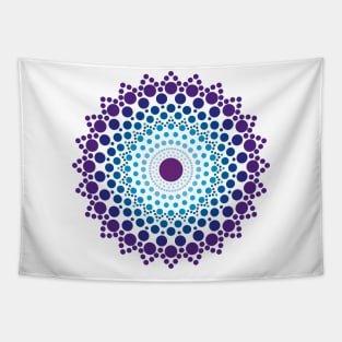 Mandala Purples and Blues Tapestry