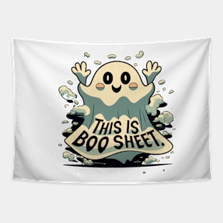 "This Is Boo Sheet" Halloween design Tapestry