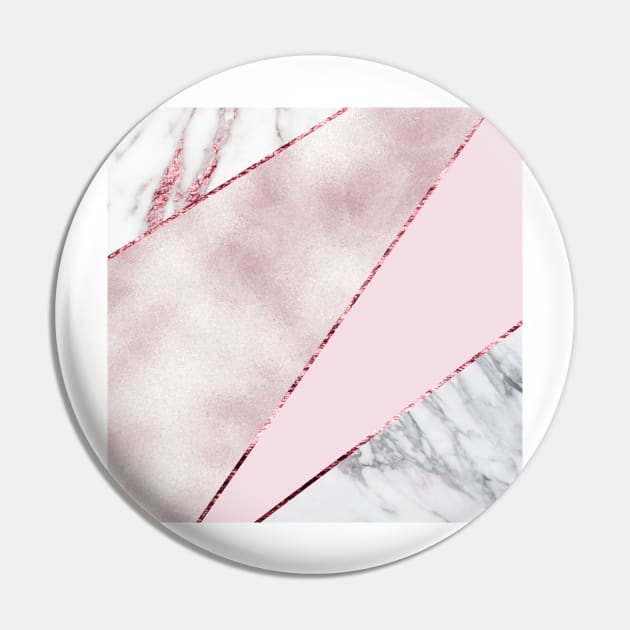 Deep rose gold with grey marble Pin by marbleco