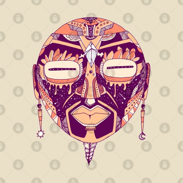 Peach African Mask 2 by kenallouis