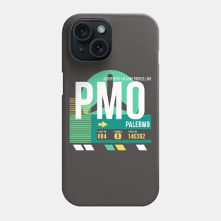 Palermo (PMO) Airport // Retro Sunset Baggage Tag Phone Case